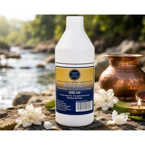 Ganga Jal Holy Water 250ml Pure Gangotri Water for Pooja Rituals Mandir Home Temple Spiritual Ceremonies Daily Prayer Use Hindu Religious Water Bottle for Aarti Abhishek Festivals Devotional Use — view 4