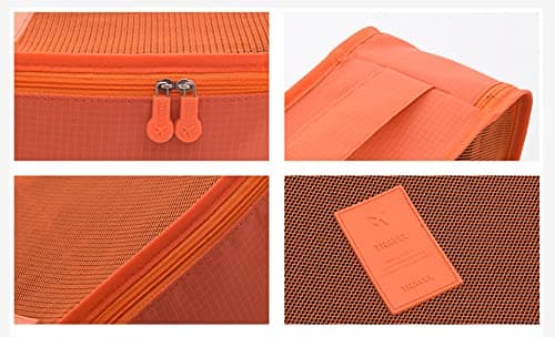 Rojeam Packing Cubes 6 Pcs Travel Luggage Organizer Packing Organizers Set (Orange) — view 3