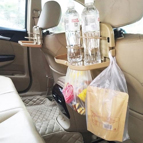 Bnojjellol Foldable Car Backseat Tray Organizers with Cup Holder Suitable for Secure Dining Work and Storage in Vehicles Spill Proof Vehicle Organizers Tray — view 2