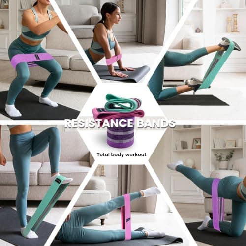 Exercise Band, Resistance Bands Set for Glutes,Yoga, 3 Level Green — view 2