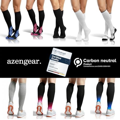 Compression Socks for Flight Travel, Running, Knee High, Women & Men — view 6