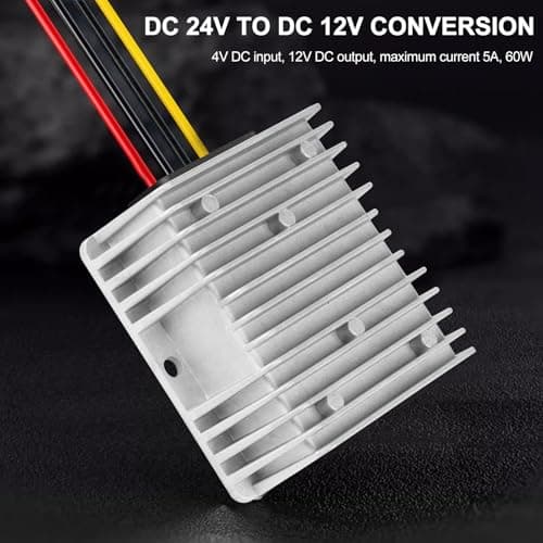 DC-DC Buck Converter, 20-60V to 12V 10 A DC Power Converter, Waterproof Step-Down Converter, DC Voltage Regulator Module for Screens, Fans, Vehicles, Robots, Photovoltaic Panels, CNC Machines — view 2