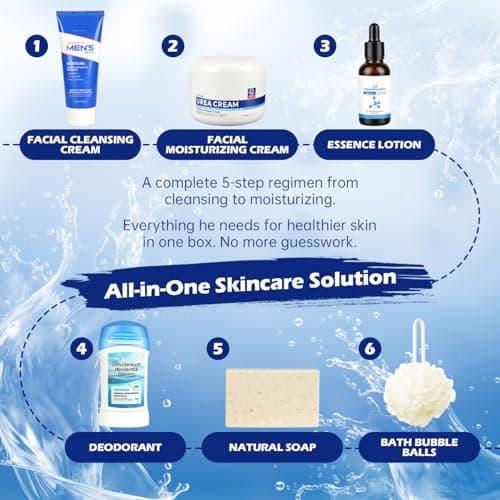 6 Pcs Mens Skincare Set, Mens Gifts For Daily Routine, Fresh and Hydrated — view 5