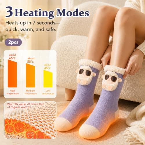 Heated Socks for Women Men, Electric Socks, Heated Socks Rechargeable — view 3