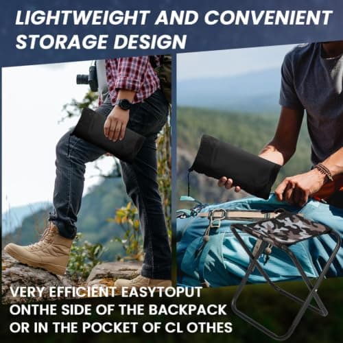 OFFCUP Folding Stool, Mini Portable Foldable Outdoor Camping Stool — view 6