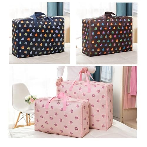 Multifunctional Travel Camping Storage Bag Thickened Luggage Moving Foldable Suitcase(Brown,58 * 38 * 22cm) — view 5