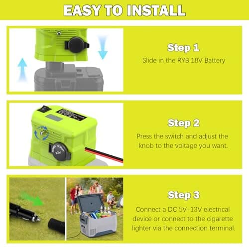 18V to12v Step Down Converter for Ryobi 18v Battery — view 4