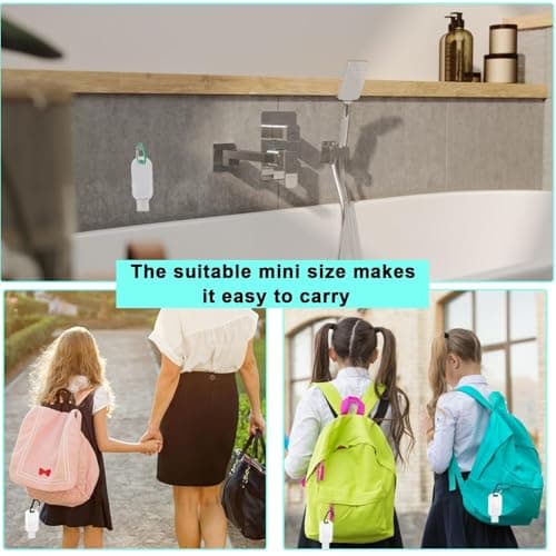 10 Pcs Hand Sanitiser with Clip Set, Hand Sanitiser Mini, Travel Hand Sanitiser, Easy to Carry Reusable 30ml Refillable Travel Bottle Disinfectant Alcohol — view 6