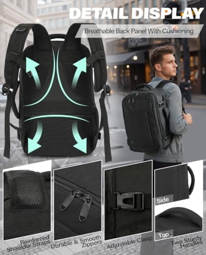 VANKEV 45x36x20 Easyjet Cabin Bag Underseat Travel Backpack Hand Luggage — view 5