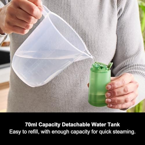 Morphy Richards Vibe Travel Garment Steamer & Storage Bag, No Ironing Board Needed, Travel Iron, Lightweight, Quick Heat-up, Detachable Water Tank, Detachable Lint Brush, Green, 361002 — view 5