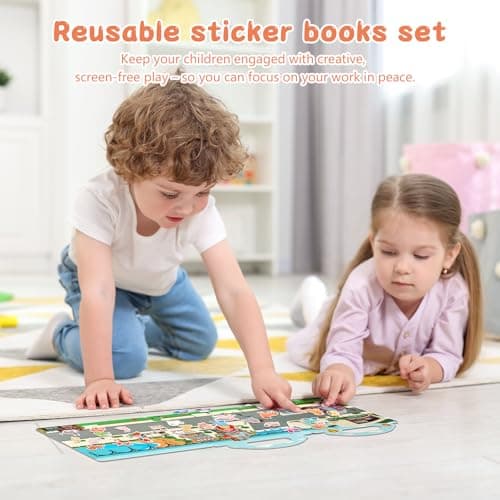 BuyCard 6 Pack Reusable Sticker Book for 2 3 4 Year Olds — view 6