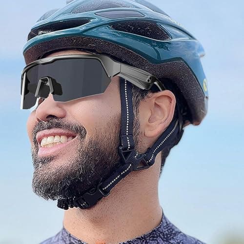Sun with Built-in Speaker - Audio Wireless Voice Control UV Protection for Music - Video Security Outdoor Security Travel Driving Work - Fitness A — view 3