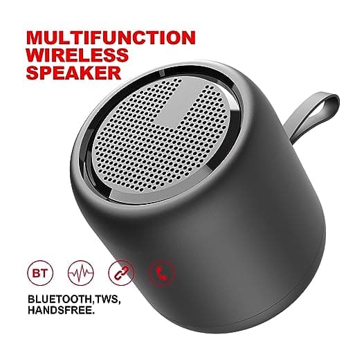 RMFC Bluetooth Speaker, Portable Mini Wireless Bluetooth 5.0 Outdoor Speaker with HD Stereo HiFi Bass, 1200mAh Battery, 24 Hour Playtime, IPX4 Waterproof Speakers for Shower, Travel, Sport — view 6