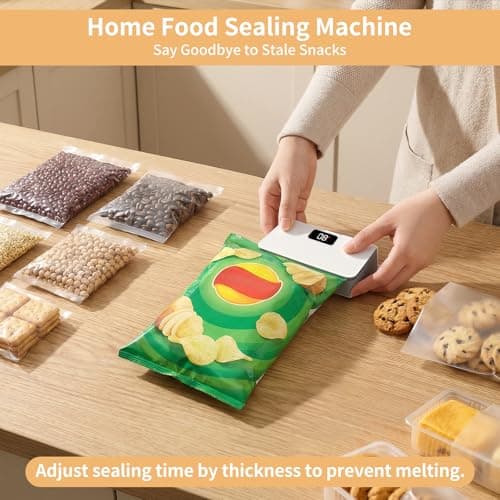 Mini Rechargeable Bag Sealer with LED Display for Food Storage — view 2