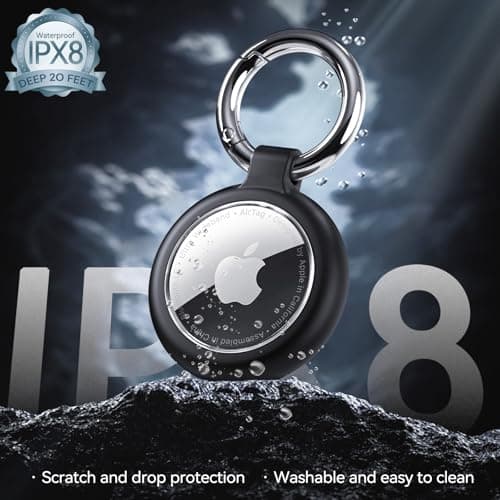 Inesore Case for Apple AirTag 1/2, Waterproof Holder 4 Pack — view 5