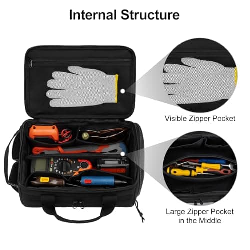 Tool Organiser Bag Multi-Pockets Small Tool Bag Portable Tool Tote — view 4