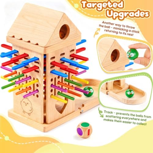Kitojoy Montessori Toys Wooden Board Travel Games Kids for 3+ Years Old — view 4