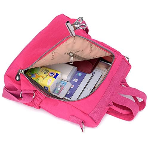 Estwell Women Backpack Ladies Rucksack Handbag Anti-theft Waterproof Nylon School Bag Travel Casual Daypack Fashion Shoulder Bag, Dark Blue — view 5