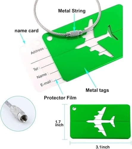 Luggage Straps and Suitcase Tags,Adjustable Luggage Belts Luggage Tags With Name ID Card for Luggage Suitcase Travel Accessories — view 3