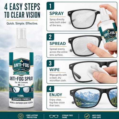 Anti Fog Lens Spray Streak-Free Quick-Dry Eyeglass Cleaner — view 4