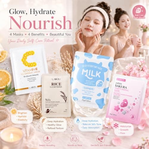 40PCS Skincare Gift Set for Women & Teens, Face Masks Pamper Kit, Mini Size — view 6