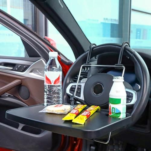 Steering Wheel Tray - Car Laptop Desk, Foldable Travel Table | Back Seat — view 4
