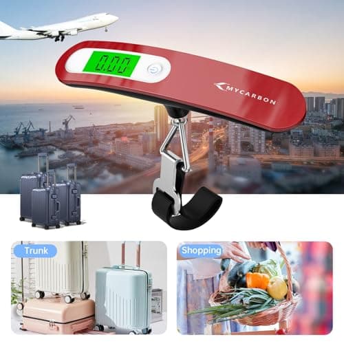 MYCARBON Luggage Scale Portable Digital Suitcase Scales Hanging 110lb/50kg — view 5