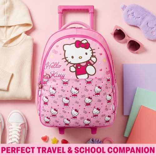 Get Trend Sanrio Hello Kitty Girls Trolley Bag for Travel and School — view 6