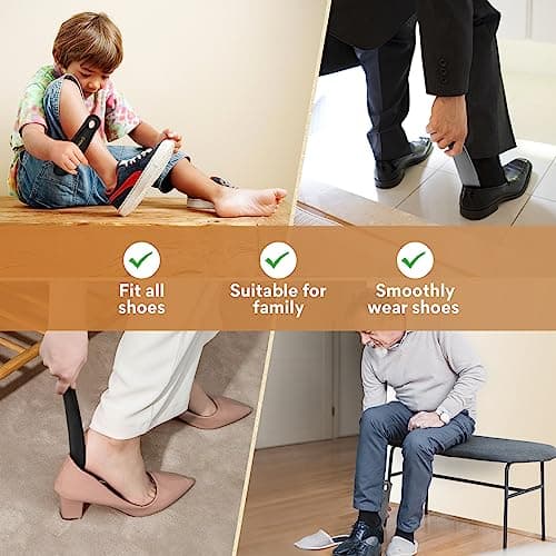 ZOMAKE Shoe Horn, Small Plastic Shoehorn for Men Women Kids (3 Colors) — view 6