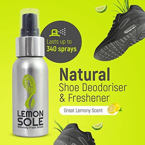 Lemon Sole Natural Shoe Freshener & Deodoriser with 6 Powerful Essential Oils for Long-Term Odour Control, Great for Sports, Fresh Lemon Scent. Lemon Fresh shoes every day. — view 2