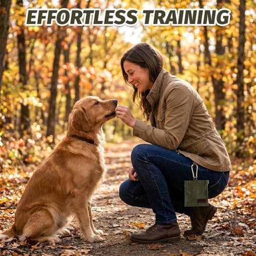 2 Pack Dog Treat Pouch, Magnetic Automatic Closure Hands-Free Training Bag with Carabiner, Waterproof Design Built-in Waste Bag Holder, Perfect for Dog Walking, Travel and Outdoor Pet Training — view 6