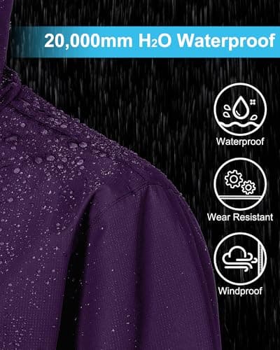 Tyhengta Women's Waterproof Rain Jacket Lightweight Hooded — view 4
