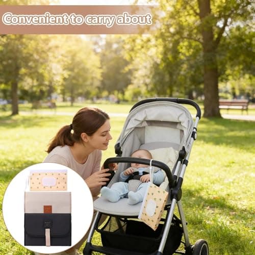 2 Pack Portable Changing Mats, Foldable Waterproof Travel Nappy Pads — view 5