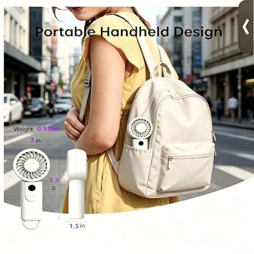 Neuonn Handheld Fan, Fast Speed 4000mAh for 10H+, Lightweight Fan — view 4