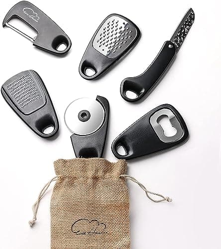 Multi‑Functional Kitchen Gadgets Set, Stainless Steel, Black — view 5