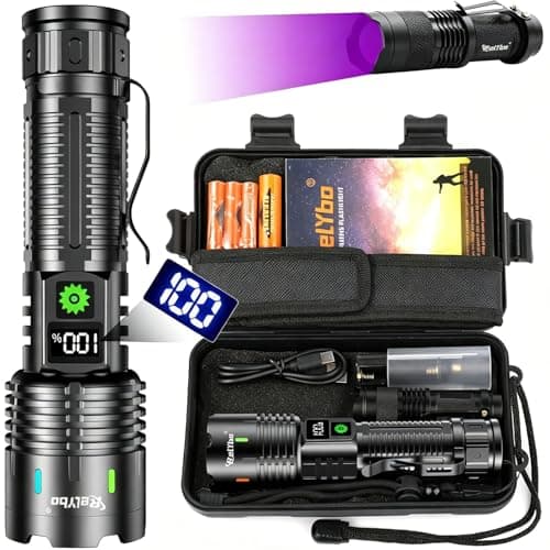 Relybo Torches Led Super Bright Rechargeable 1000000 Lumens 30W XHM88 Chip