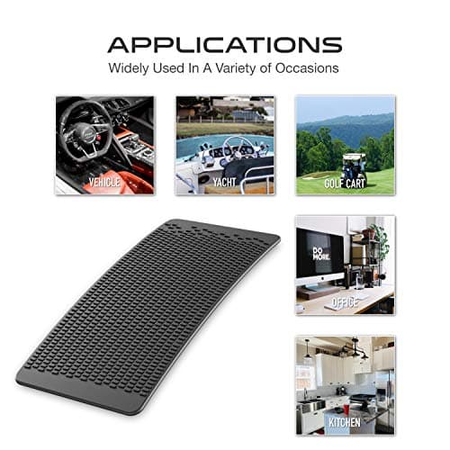 JIMISHA 2 Pack Anti-Slip Car Dash Sticky Pads 6.3 x 2.8 in, Cell Phone Dashboard Holder, Radar Detector Non-Slip Mat, Heat Resistant, Don't Stink, Leave no Residue — view 5
