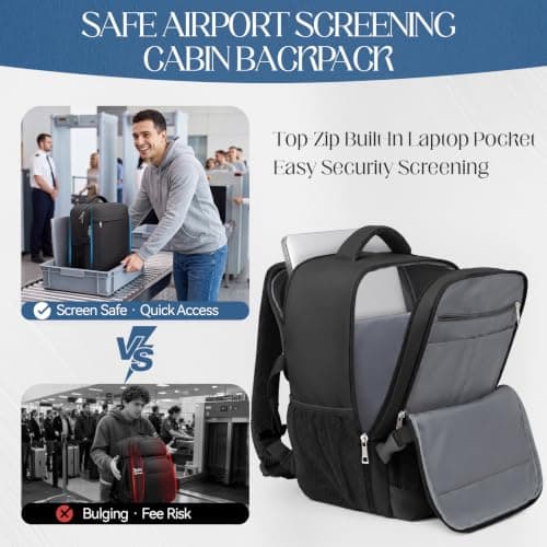 Xkdoai for Ryanair Cabin Bags 40x30x20 24L Underseat Backpack Hand Luggage — view 3