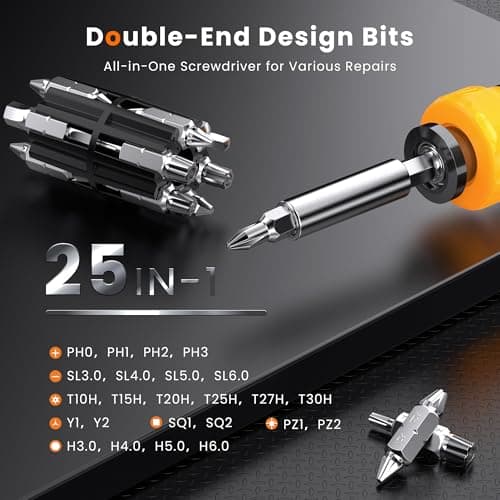 JOREST 25 in 1 Multi Screwdriver, Screw Driver Set, Magnetic Screwdriver — view 2