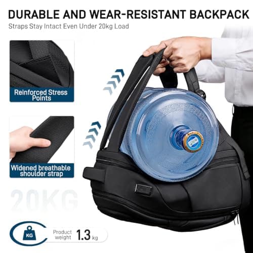 FENRUIEN 15.6 Inch Business Laptop Backpack Expandable 20-29L for Men Women — view 6