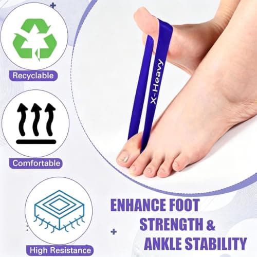 Qusinfc TPE Toe Fitness Set Toe Stretch Band for Travel, Purple — view 5