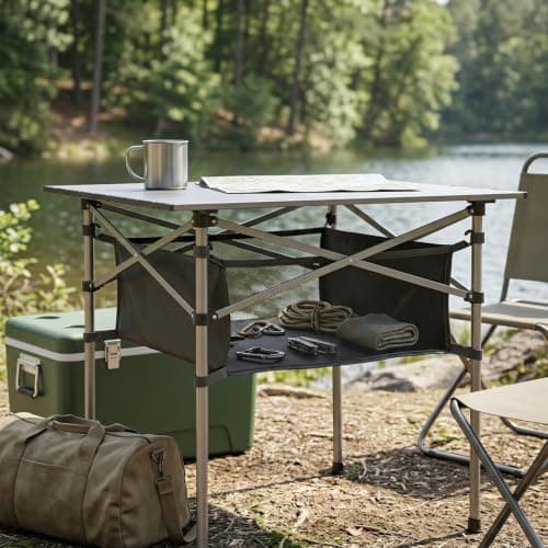 Quick-Dry Hanging Mesh Organizer for Camp Table Storage — view 5