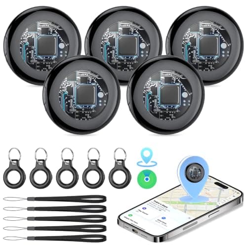 Tukio Air Tracker Tags-5 Pack [MFi Certified] for Apple Find My (iOS Only)