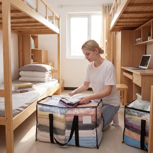 Dntorx 6 Pack 90L Moving Bags Heavy Duty Moving Boxes Dorm Storage Bag — view 2
