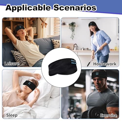 Sleep Headphones Headband Bluetooth 5.4 Headphones for Sleeping & Sport — view 6