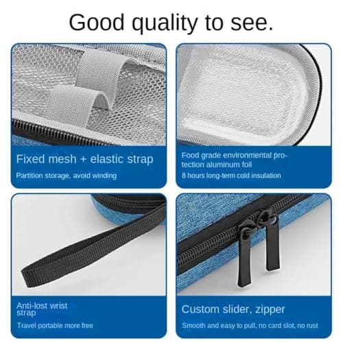 In-sulin Cooler Travel Case Approved Refrigerated Medi-cine Cooler — view 5