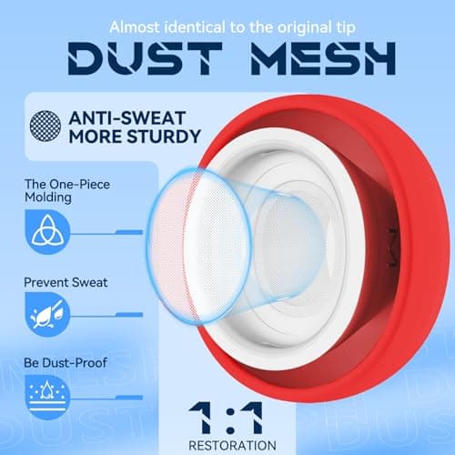 Inesore Replacement Ear Tips for AirPods Pro 1/2, 4 Size-Red — view 2