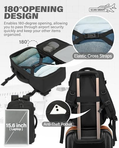 VANKEV 45x36x20 Easyjet Cabin Bag Underseat Travel Backpack Hand Luggage — view 6