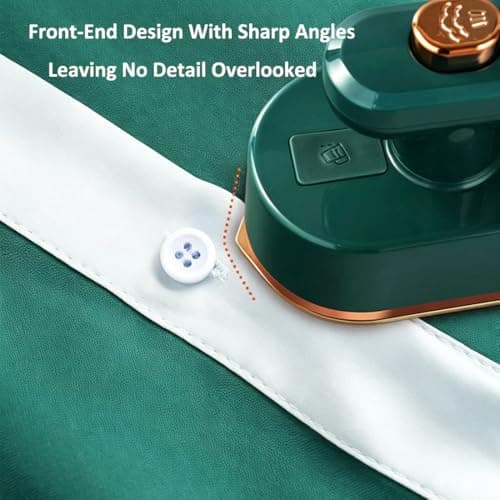 Portable Steam Iron, Mini Travel Iron with Steam, Compact Lightweight Clothes Steamer for Dry & Wet Ironing, Fast Heat-Up Handheld Iron for Home & Travel (Cream White) — view 5