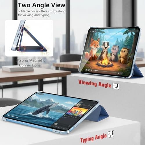 GALTD for iPad A16 Case Smart, 11th Generation 11inch/iPad 10th Generation Case 10.9" (2025-2022) Auto Wake/Sleep Cover, Slim Stand Cover with Hard Back, Support Touch ID, Abyss Blue — view 3